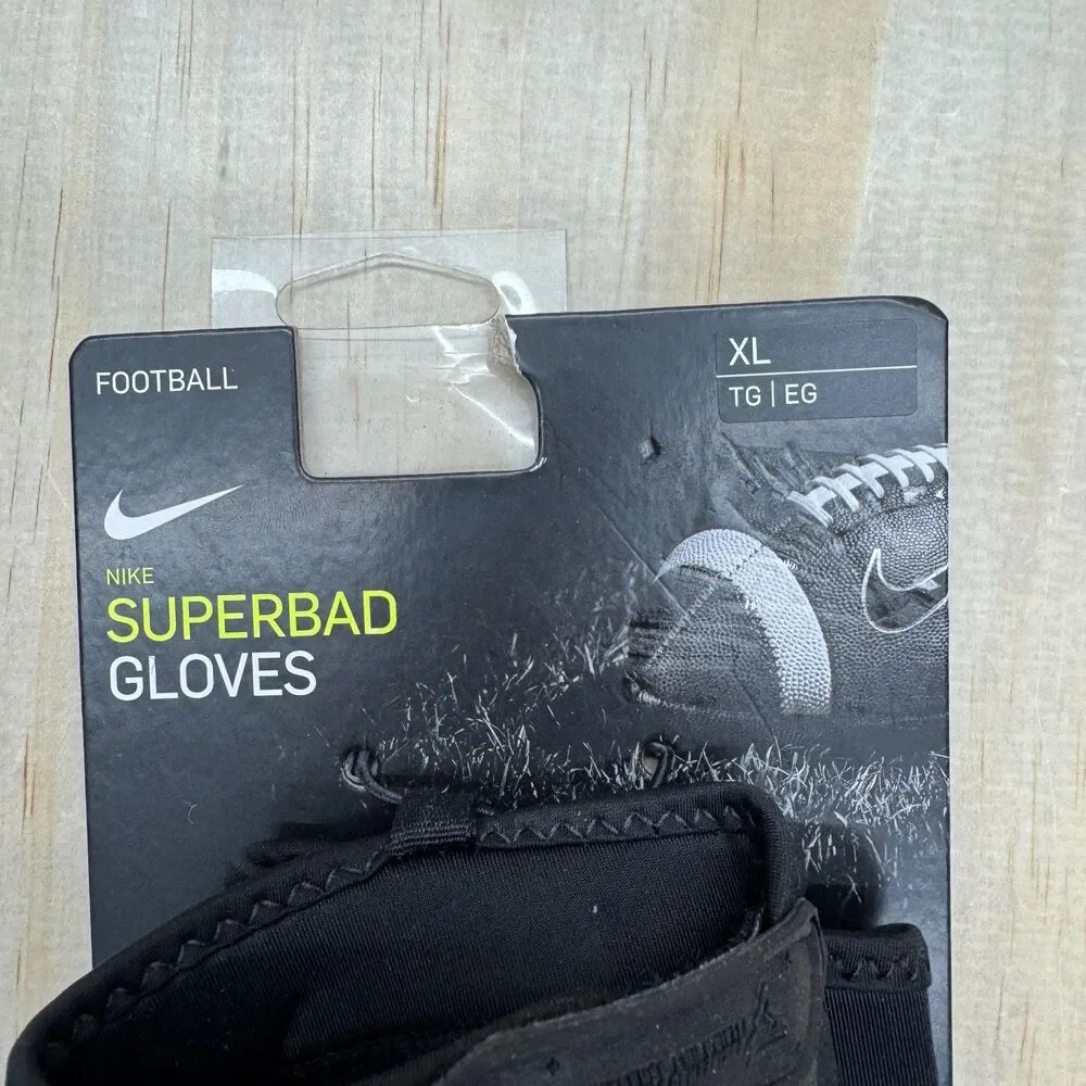 NEW Jordan Superbad 6.0 Football Gloves Black NFL Logo Sz XL DX4476-091